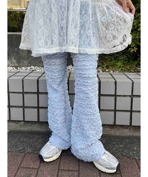 WC（ダブル シー）の「【EC限定カラーあり★】クリンクルフレアパンツ（その他パンツ・レディース・ピンク/ブラック/サックスブルー・FREE）」の8枚目の写真