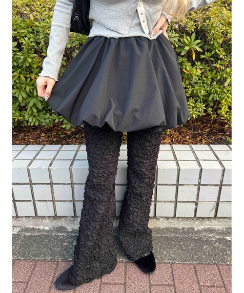 WC（ダブル シー）の「【EC限定カラーあり★】クリンクルフレアパンツ（その他パンツ・レディース・ピンク/ブラック/サックスブルー・FREE）」の4枚目の写真