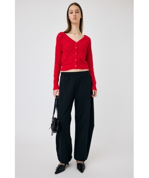 MOUSSY（マウジー）の「EYELET ニット カーディガン（カーディガン/ボレロ・レディース・オフホワイト/レッド/ダークネイビー・FREE）」の16枚目の写真