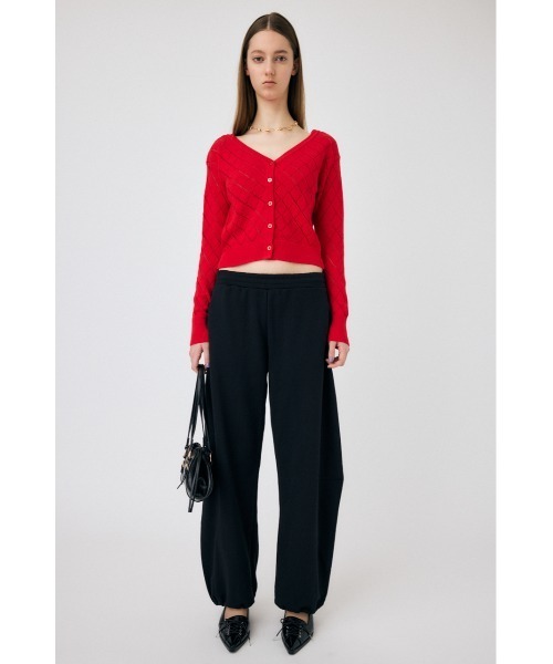 MOUSSY（マウジー）の「EYELET ニット カーディガン（カーディガン/ボレロ・レディース・オフホワイト/レッド/ダークネイビー・FREE）」の18枚目の写真