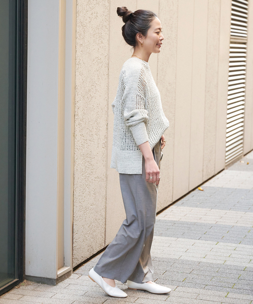 B.C STOCK（ベーセーストック）の「スクエアスリッポンバレエシューズ（バレエシューズ・レディース・ブラック/ブルー/ベージュ/ホワイト・LARGE/MEDIUM/SMALL）」の7枚目の写真