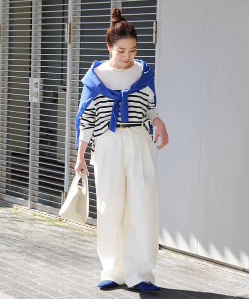 B.C STOCK（ベーセーストック）の「スクエアスリッポンバレエシューズ（バレエシューズ・レディース・ブラック/ブルー/ベージュ/ホワイト・LARGE/MEDIUM/SMALL）」の12枚目の写真