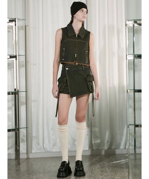 EMODA(エモダ)の「シアースイッチングハイソックス(ソックス/靴下・レディース・アイボリー/グレー・FREE)」の8枚目の写真