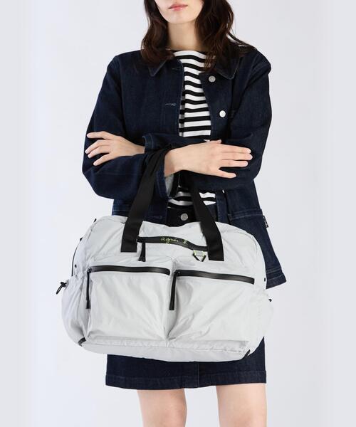 agnes b.（アニエスベー）の「【Outlet】【ユニセックス】  ボストンバッグ (YAH03－04)（ボストンバッグ・レディース・グレー系その他・FREE）」の8枚目の写真