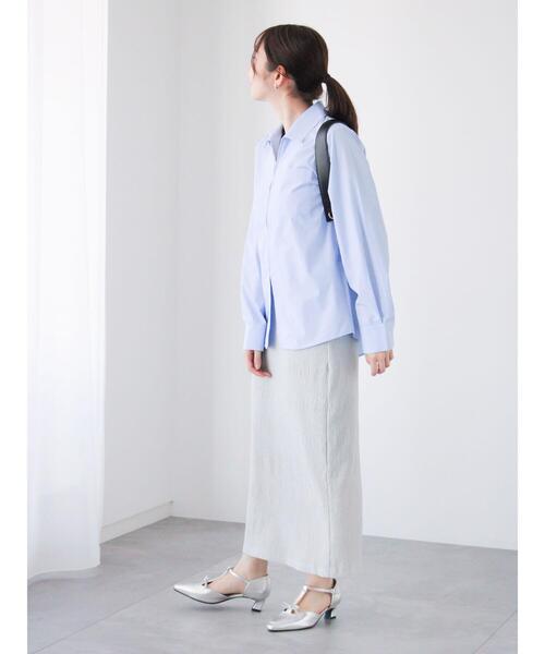 Te chichi TERRASSE(テチチテラス)の「ジップアップシャツ《2025spring catalog item》(シャツ/ブラウス・レディース・オフホワイト/サックスブルー/ピンク・F)」の7枚目の写真