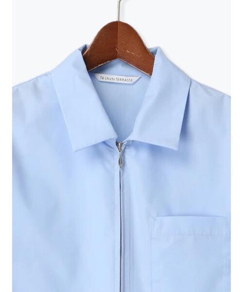 Te chichi TERRASSE(テチチテラス)の「ジップアップシャツ《2025spring catalog item》(シャツ/ブラウス・レディース・オフホワイト/サックスブルー/ピンク・F)」の12枚目の写真