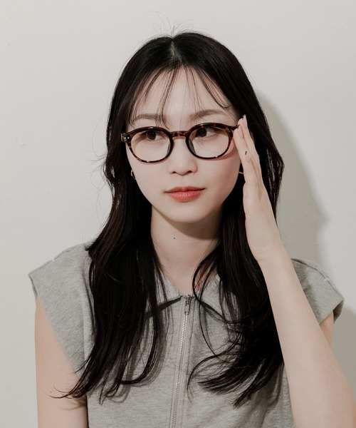 SMELLY（スメリー）の「オーバルフレームダテメガネ（メガネ・レディース・ブラウン系その他/ブラック・-）」の4枚目の写真