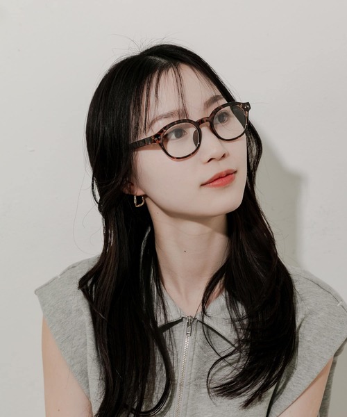 SMELLY（スメリー）の「オーバルフレームダテメガネ（メガネ・レディース・ブラウン系その他/ブラック・-）」の5枚目の写真