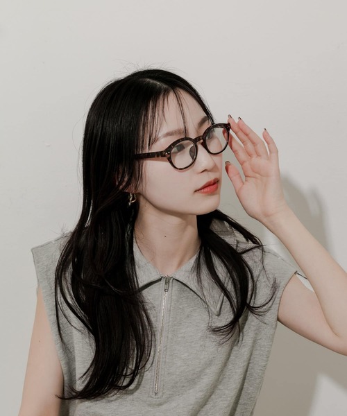 SMELLY（スメリー）の「オーバルフレームダテメガネ（メガネ・レディース・ブラウン系その他/ブラック・-）」の6枚目の写真