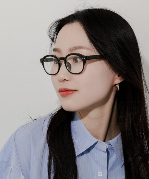 SMELLY（スメリー）の「オーバルフレームダテメガネ（メガネ・レディース・ブラウン系その他/ブラック・-）」の7枚目の写真