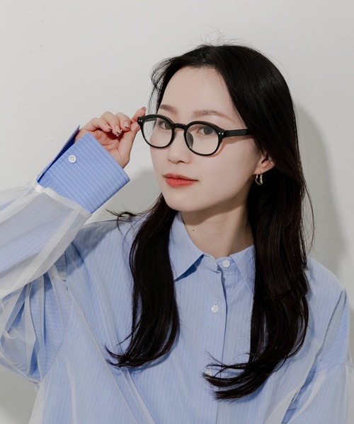 SMELLY（スメリー）の「オーバルフレームダテメガネ（メガネ・レディース・ブラウン系その他/ブラック・-）」の9枚目の写真