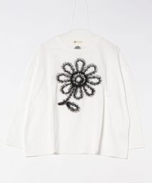 (BD)【BARNDOOR】チュール フリル フラワー 長袖 Tシャツ