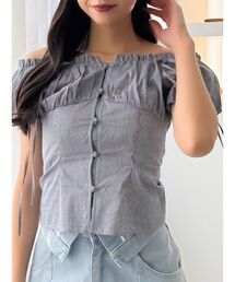 dazzlin | 2WAYバルーンスリーブギャザーブラウス(シャツ/ブラウス)