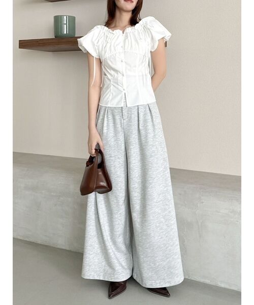 dazzlin（ダズリン）の「2WAYバルーンスリーブギャザーブラウス（シャツ/ブラウス・レディース・グリーン/オフホワイト/その他1/ブルー・FREE）」の11枚目の写真