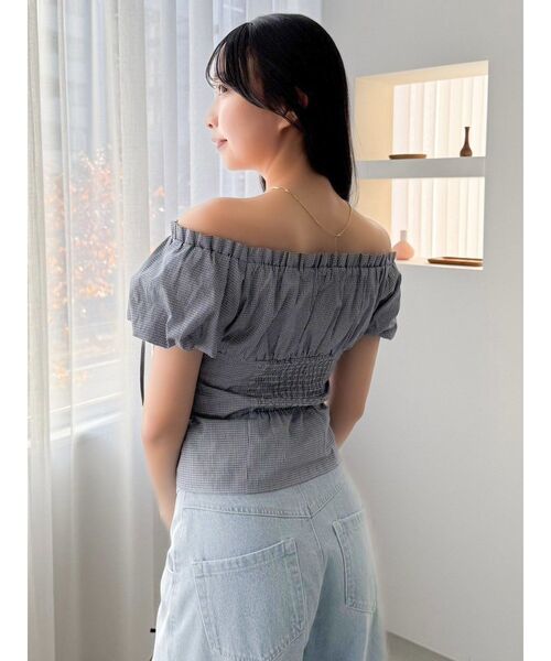 dazzlin（ダズリン）の「2WAYバルーンスリーブギャザーブラウス（シャツ/ブラウス・レディース・グリーン/オフホワイト/その他1/ブルー・FREE）」の20枚目の写真