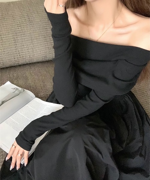 blackdia ocean(ブラックダイヤオーシャン)の「blackdia ocean オフショルドレスワンピース(ドレス・レディース・ホワイト/ブラック・SMALL/MEDIUM/LARGE)」の10枚目の写真