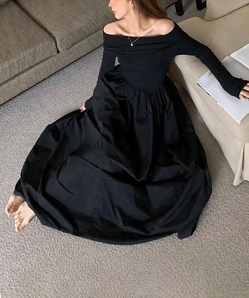 blackdia ocean(ブラックダイヤオーシャン)の「blackdia ocean オフショルドレスワンピース(ドレス・レディース・ホワイト/ブラック・SMALL/MEDIUM/LARGE)」の11枚目の写真