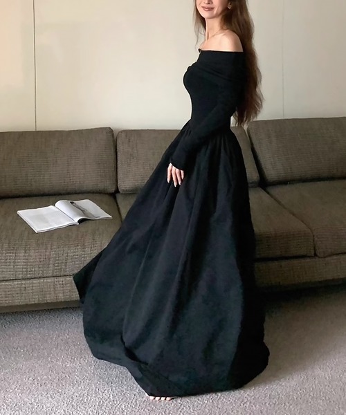 blackdia ocean(ブラックダイヤオーシャン)の「blackdia ocean オフショルドレスワンピース(ドレス・レディース・ホワイト/ブラック・SMALL/MEDIUM/LARGE)」の8枚目の写真
