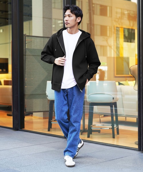 jiggys shop（ジギーズショップ）の「ダブルフェイスジップアップパーカー フーディー（パーカー・メンズ・ブラック/オフホワイト/ミックスグレー・LARGE/MEDIUM/X-LARGE）」の18枚目の写真