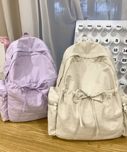 Mejoul（メジュール）の「ナイロンリボンバックパック（バックパック/リュック・レディース・ホワイト/ピンク/パープル/ベージュ/ブラック・F）」の20枚目の写真