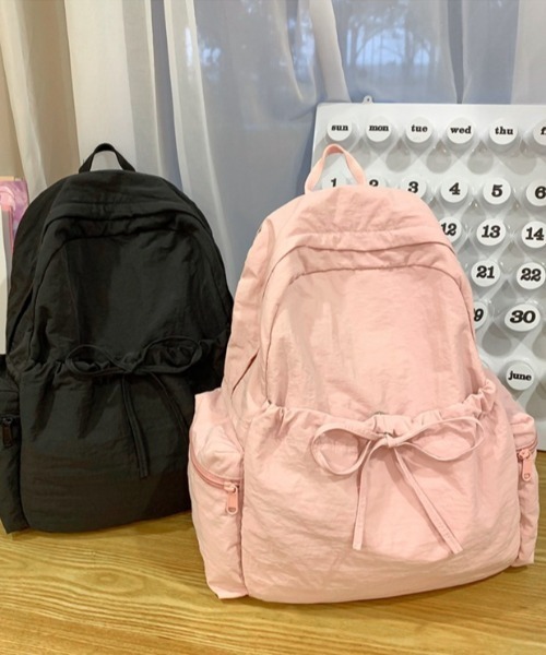 Mejoul（メジュール）の「ナイロンリボンバックパック（バックパック/リュック・レディース・ホワイト/ピンク/パープル/ベージュ/ブラック・F）」の22枚目の写真