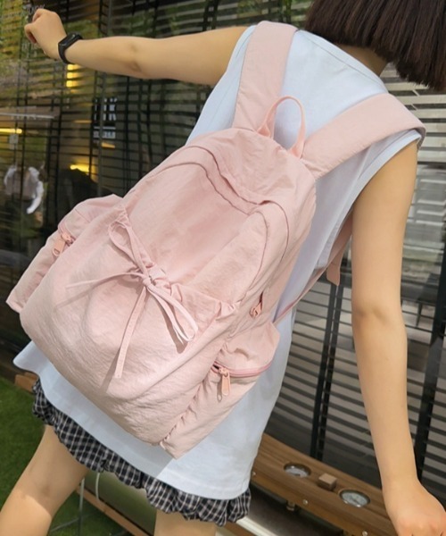 Mejoul（メジュール）の「ナイロンリボンバックパック（バックパック/リュック・レディース・ホワイト/ピンク/パープル/ベージュ/ブラック・F）」の12枚目の写真
