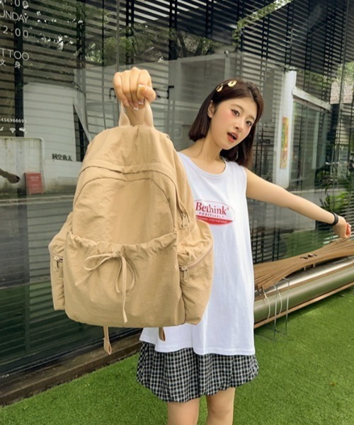 Mejoul（メジュール）の「ナイロンリボンバックパック（バックパック/リュック・レディース・ホワイト/ピンク/パープル/ベージュ/ブラック・F）」の11枚目の写真
