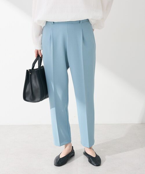 Green　Parks（グリーンパークス）の「きれいシルエットパンツ(テーパード)（スラックス・レディース・ホワイト系その他2/ブルー/ミント/ダークネイビー・M/L/S）」の14枚目の写真