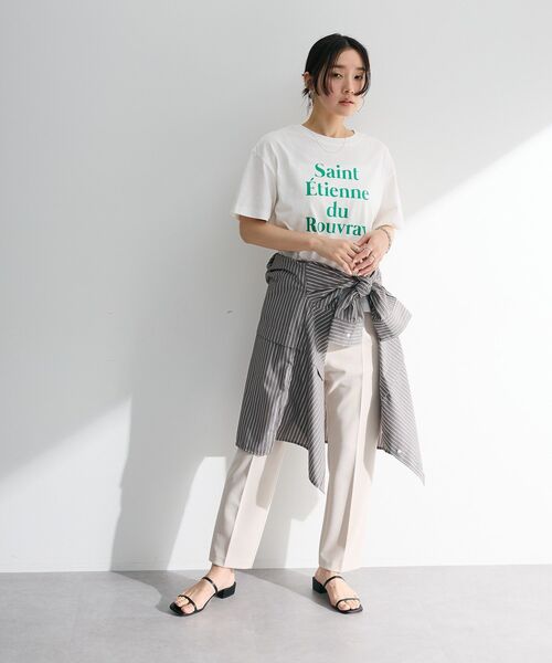 Green　Parks（グリーンパークス）の「きれいシルエットパンツ(テーパード)（スラックス・レディース・ホワイト系その他2/ブルー/ミント/ダークネイビー・M/L/S）」の15枚目の写真