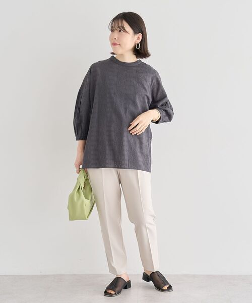 Green　Parks（グリーンパークス）の「きれいシルエットパンツ(テーパード)（スラックス・レディース・ホワイト系その他2/ブルー/ミント/ダークネイビー・M/L/S）」の21枚目の写真