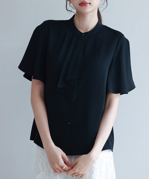 セール】ボウタイネックフレアスリーブブラウス（シャツ/ブラウス