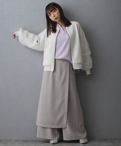 NICOLE white(ニコルホワイト)の「スカート付きパンツ(その他パンツ・レディース・ブラック/チャコール/グレー・FREE)」の9枚目の写真