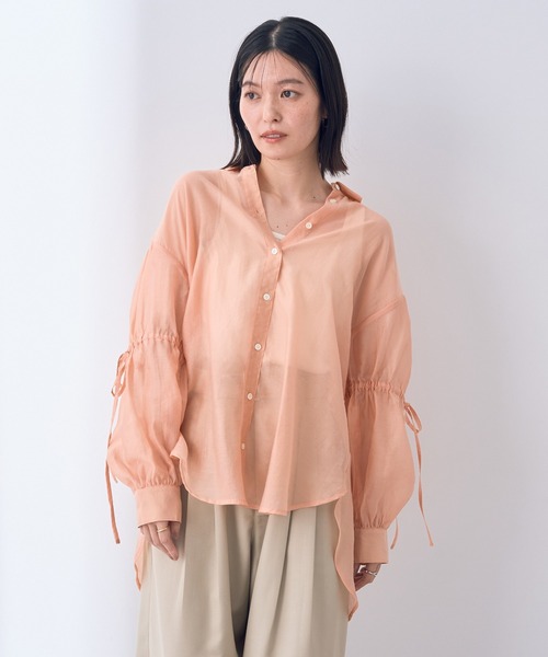 YECCA VECCA(イェッカヴェッカ)の「バックリボンシアーシャツ(シャツ/ブラウス・レディース・ブラック/ピンク/ライトグリーン・FREE)」の21枚目の写真