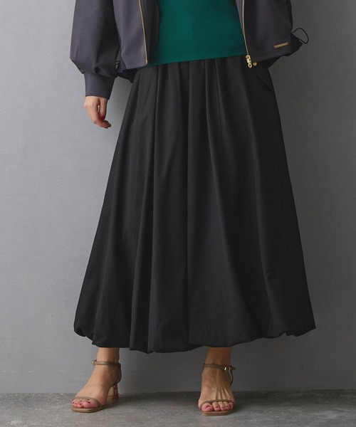 NICOLE white（ニコルホワイト）の「バルーンスカート（スカート・レディース・モカ/ブラック/オフホワイト・FREE）」の3枚目の写真