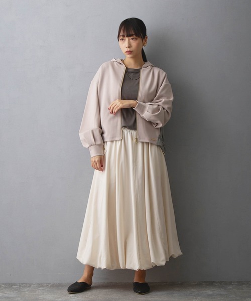 NICOLE white（ニコルホワイト）の「バルーンスカート（スカート・レディース・モカ/ブラック/オフホワイト・FREE）」の6枚目の写真