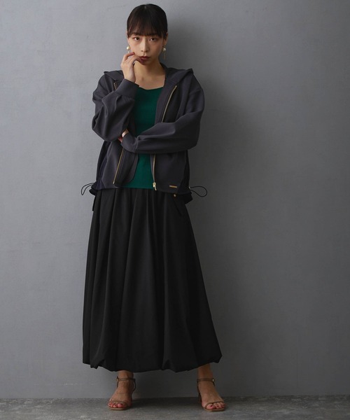 NICOLE white（ニコルホワイト）の「バルーンスカート（スカート・レディース・モカ/ブラック/オフホワイト・FREE）」の11枚目の写真