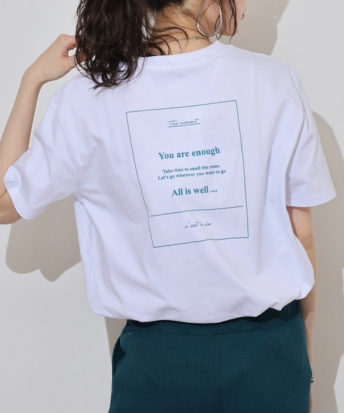 Arinomama(アリノママ)の「バックプリントTシャツ(Tシャツ/カットソー・レディース・オレンジ/ブルー/ホワイト/ブラック・FREE)」の8枚目の写真