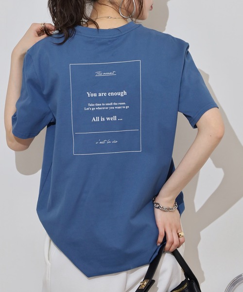 Arinomama(アリノママ)の「バックプリントTシャツ(Tシャツ/カットソー・レディース・オレンジ/ブルー/ホワイト/ブラック・FREE)」の19枚目の写真