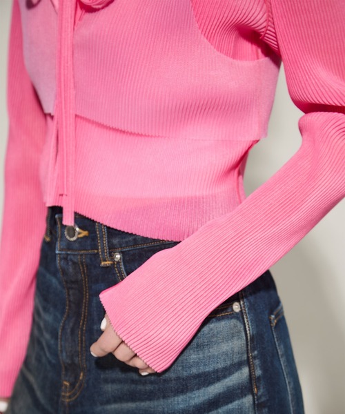 kotohayokozawa/コトハヨコザワ】SHEER LAYERED CARDIGAN/シアー