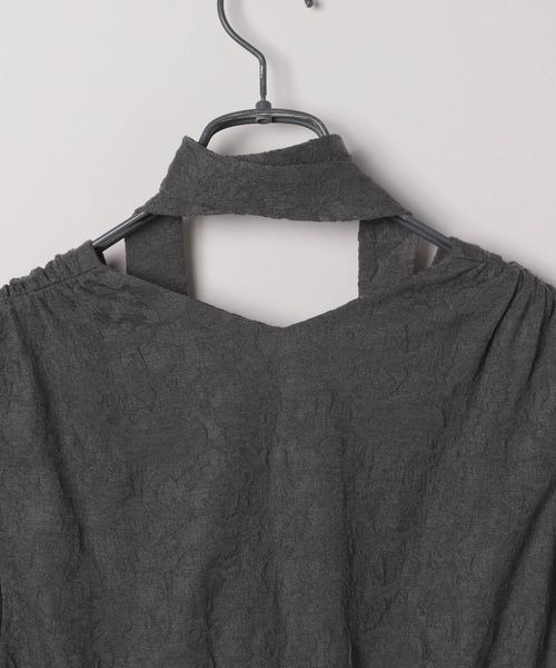 JEANASIS（ジーナシス）の「カシュクールバルーンタイワンピース/328176（ワンピース・レディース・チャコールグレー/ホワイト・FREE）」の11枚目の写真