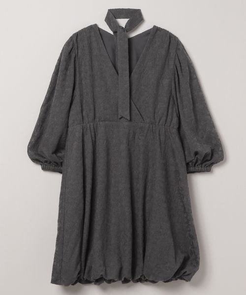 JEANASIS（ジーナシス）の「カシュクールバルーンタイワンピース/328176（ワンピース・レディース・チャコールグレー/ホワイト・FREE）」の20枚目の写真