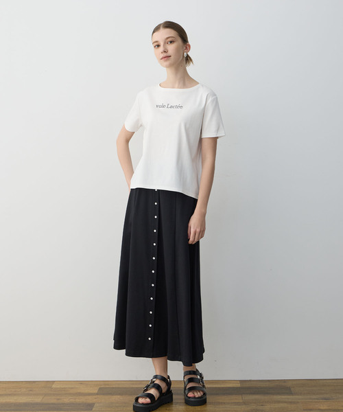 LE SOUK HOLIDAY(ルスークホリデー)の「【接触冷感】ラインストーンTシャツ(Tシャツ/カットソー・レディース・ブラック/オフホワイト/レッド/グリーン・M/L)」の7枚目の写真