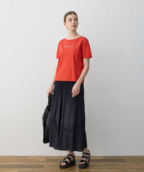 LE SOUK HOLIDAY(ルスークホリデー)の「【接触冷感】ラインストーンTシャツ(Tシャツ/カットソー・レディース・ブラック/オフホワイト/レッド/グリーン・M/L)」の13枚目の写真