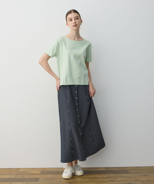 LE SOUK HOLIDAY(ルスークホリデー)の「【接触冷感】ラインストーンTシャツ(Tシャツ/カットソー・レディース・ブラック/オフホワイト/レッド/グリーン・M/L)」の14枚目の写真
