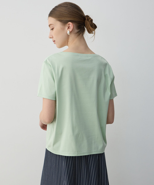 LE SOUK HOLIDAY(ルスークホリデー)の「【接触冷感】ラインストーンTシャツ(Tシャツ/カットソー・レディース・ブラック/オフホワイト/レッド/グリーン・M/L)」の17枚目の写真
