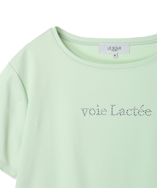 LE SOUK HOLIDAY(ルスークホリデー)の「【接触冷感】ラインストーンTシャツ(Tシャツ/カットソー・レディース・ブラック/オフホワイト/レッド/グリーン・M/L)」の21枚目の写真
