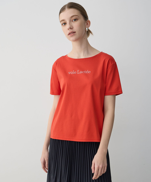 LE SOUK HOLIDAY(ルスークホリデー)の「【接触冷感】ラインストーンTシャツ(Tシャツ/カットソー・レディース・ブラック/オフホワイト/レッド/グリーン・M/L)」の4枚目の写真