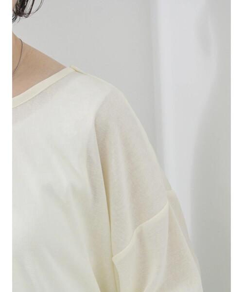 Samansa Mos2 blue（サマンサモスモスブルー）の「シアースラブ刺繍プリントロンT（Tシャツ/カットソー・レディース・オフホワイト/ピンク/イエロー・F）」の13枚目の写真