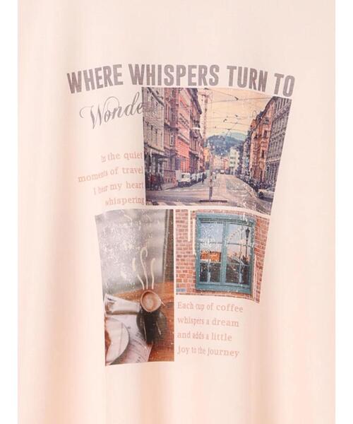 Samansa Mos2 blue（サマンサモスモスブルー）の「シアースラブ刺繍プリントロンT（Tシャツ/カットソー・レディース・オフホワイト/ピンク/イエロー・F）」の22枚目の写真