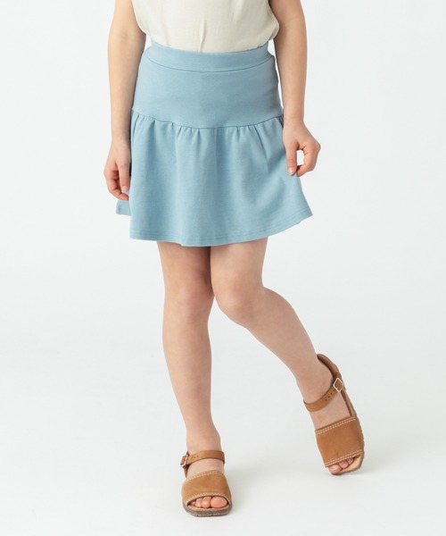 ever closet（エバークローゼット）の「1分丈無地スカッツ（スカート・キッズ・グリーン系その他4/ブラウン系その他3/ダークネイビー/レッド系その他/グリーン/ブラック/イエロー系その他/ブルー系その他4/サックスブルー/チャコール/ラベンダー/オレンジ・90cm/100cm/110cm/120cm/130cm/140cm）」の7枚目の写真